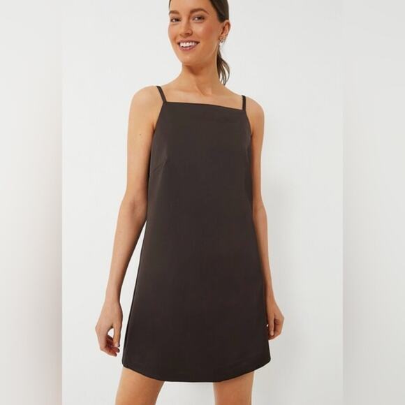 TUCKERNUCK Chocolate Satin Lara Mini Dress NWT Size 4 - Picture 2 of 10